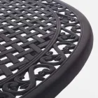 Mesa de jantar externa em alumínio pintado de branco ou antracite - Rápido Viadurini