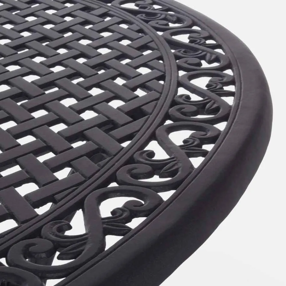 Mesa de jantar externa em alumínio pintado de branco ou antracite - Rápido Viadurini