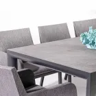 Mesa de Jantar Exterior em Cerâmica e Alumínio, Homemotion - Salem Viadurini