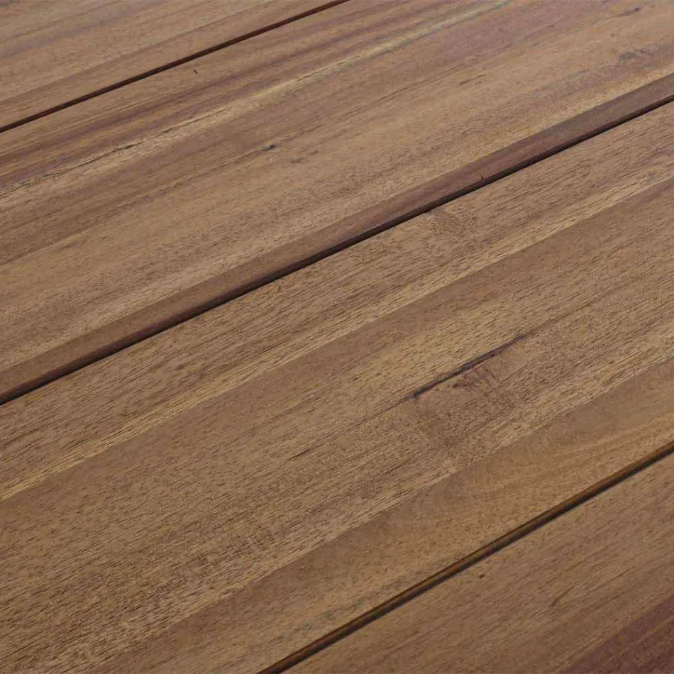 Mesa de jantar ao ar livre em acabamento a óleo de madeira de acácia - Leonard Viadurini