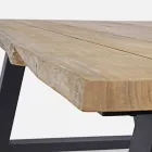 Mesa de Jantar Exterior em Teca e Alumínio Homemotion - Rolando Viadurini