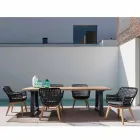 Mesa de Jantar Exterior em Teca e Alumínio Homemotion - Rolando Viadurini
