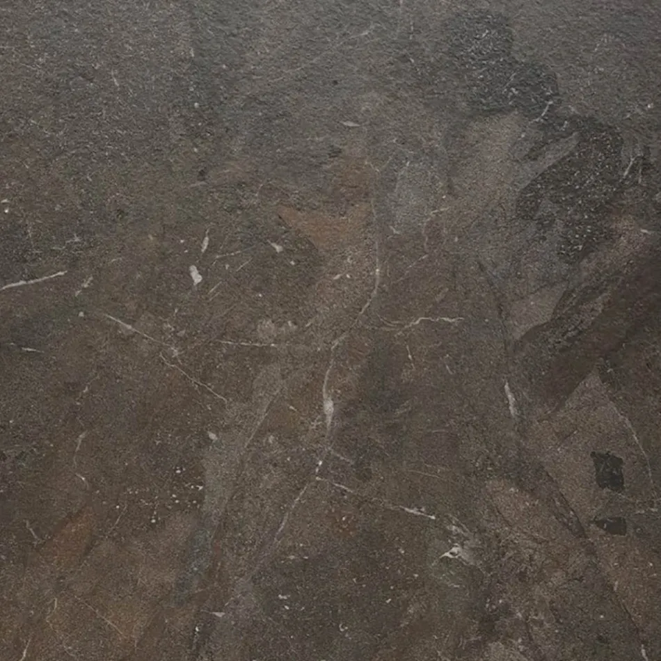 Mesa de jantar de jardim em madeira Iroko e grés fabricado na Itália - Bresson Viadurini