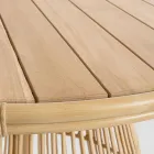 Mesa de Jantar de Jardim em Alumínio e Teca Top-Svlk - Matter Viadurini