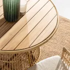 Mesa de Jantar de Jardim em Alumínio e Teca Top-Svlk - Matter Viadurini
