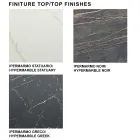 Tampo de Mesa de Jantar em Laminam e Base em Aço Made in Italy - Ezzellino Viadurini