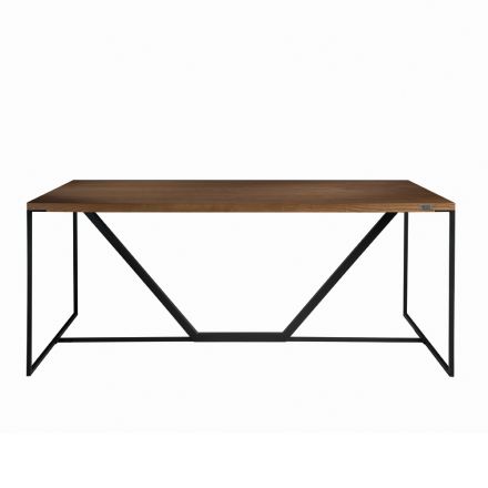 Tampo de mesa de jantar em bloco maciço fabricado na Itália - Adelio Viadurini