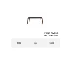 Tampo de mesa de jantar em Mdf com inserção superior Made in Italy - Abisso Viadurini