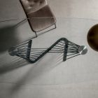 Tampo de vidro para mesa de jantar e base de cordas de metal 2 tamanhos - Alariko Viadurini