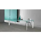 Tampo da mesa de jantar e base de madeira maciça fabricada em Itália - Presino Viadurini