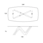 Tampo de vidro para mesa de jantar e pernas de poliuretano 2 tamanhos - Stalto Viadurini