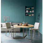 Mesa de Jantar Dobrável Moderna em Madeira e Metal Made in Italy - Menelao Viadurini