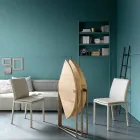 Mesa de Jantar Dobrável Moderna em Madeira e Metal Made in Italy - Menelao Viadurini