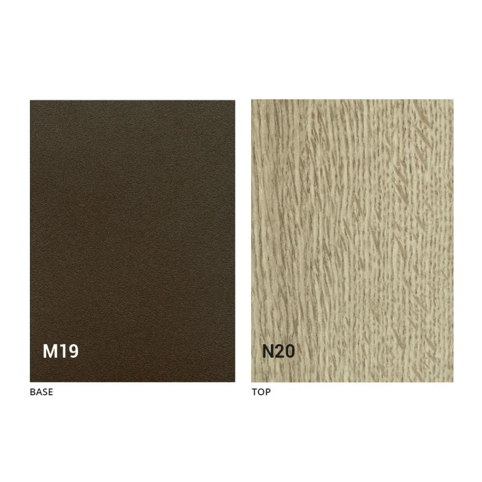 Mesa de Jantar Dobrável Moderna em Madeira e Metal Made in Italy - Menelao Viadurini