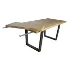 Mesa de Jantar Banhada em Carvalho Nodos Masellato Fabricado na Itália - Pilar Viadurini