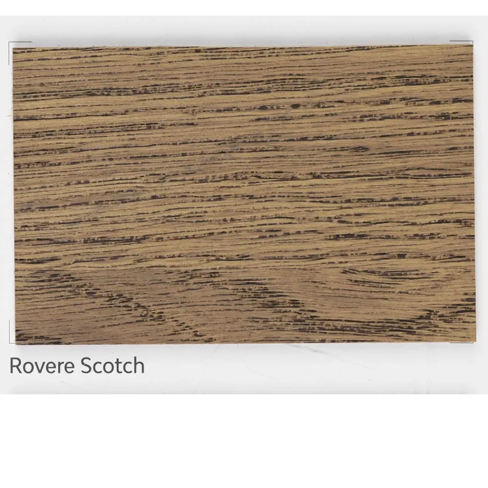 Mesa de jantar folheada em carvalho folheado made in Italy - Pilar Viadurini