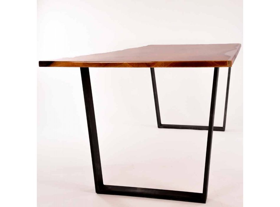 Mesa de jantar de madeira retangular design Rino made in Italy Viadurini
