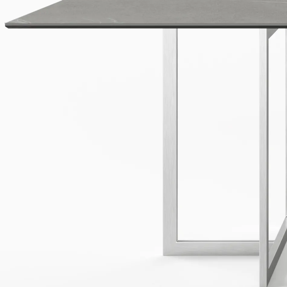 Mesa de jantar retangular em grés porcelânico made in Italy - Emilio Viadurini