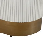 Mesa de jantar retangular de madeira decorada com linhas em relevo - Rachel Viadurini