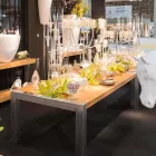 Mesa de jantar retangular em madeira de carvalho e aço Frodo Viadurini