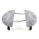 Mesa de Jantar Redonda Extensível até 370 cm em Madeira e Metal - Caimano Viadurini