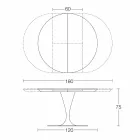 Mesa Redonda Extensível de Jantar em Laminam Ceramic Made in Italy - Lupetto Viadurini
