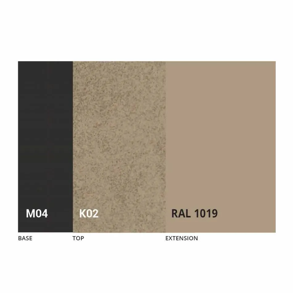 Mesa Redonda Extensível de Jantar em Laminam Ceramic Made in Italy - Lupetto Viadurini