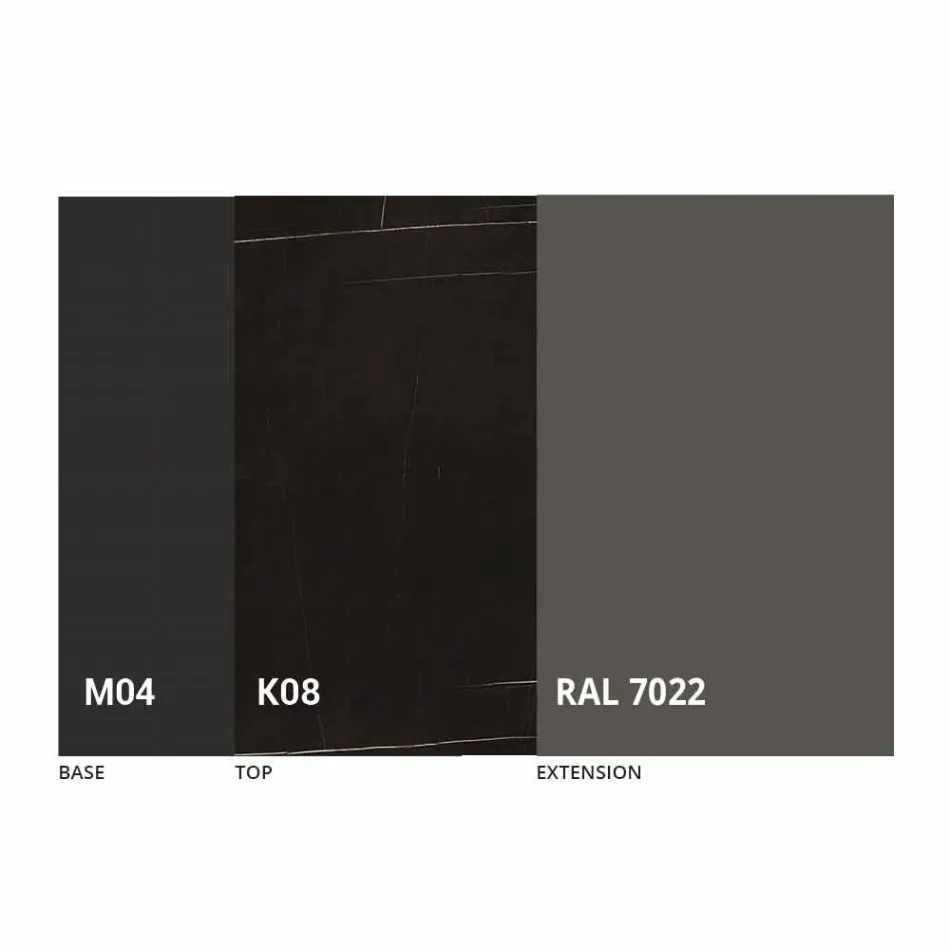 Mesa Redonda Extensível de Jantar em Laminam Ceramic Made in Italy - Lupetto Viadurini