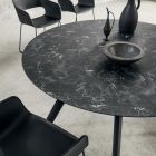 Mesa de jantar redonda com tampo em HPL em camadas Made in Italy - Lingotto Viadurini