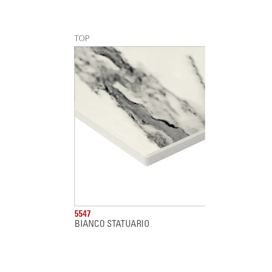 Mesa de jantar redonda com tampo em HPL em camadas Made in Italy - Lingotto Viadurini