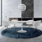 Mesa de Jantar Redonda com Tampo Laminado Made in Italy – Dólares Viadurini