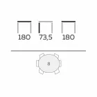 Mesa de Jantar Redonda Design em Grés Polido e Madeira Made in Italy - Madame Viadurini