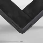 Mesa de jantar de madeira redonda com tampo de vidro Bao, design moderno Viadurini