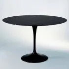 Mesa de Jantar Redonda em Mármore e Alumínio Pintado Made in Italy - Excelente Viadurini