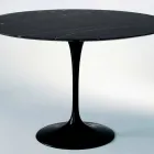 Mesa de Jantar Redonda em Mármore e Alumínio Pintado Made in Italy - Excelente Viadurini