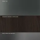 Mesa de jantar redonda em vidro fumê com base em madeira Made in Italy - Rondo Viadurini