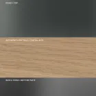 Mesa de jantar redonda em vidro fumê com base em madeira Made in Italy - Rondo Viadurini