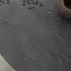 Mesa de jantar redonda de metal e laminado Hpl Made in Italy - Bastiano Viadurini