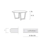 Mesa de jantar redonda de metal e laminado Hpl Made in Italy - Bastiano Viadurini