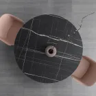 Mesa de jantar redonda de metal e laminado Hpl Made in Italy - Bastiano Viadurini