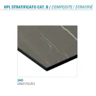 Mesa de jantar redonda de metal e laminado Hpl Made in Italy - Bastiano Viadurini