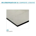 Mesa de jantar redonda de metal e laminado Hpl Made in Italy - Bastiano Viadurini