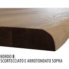 Mesa de jantar de carvalho maciço disponível com várias bordas fabricadas na Itália - Boromir Viadurini