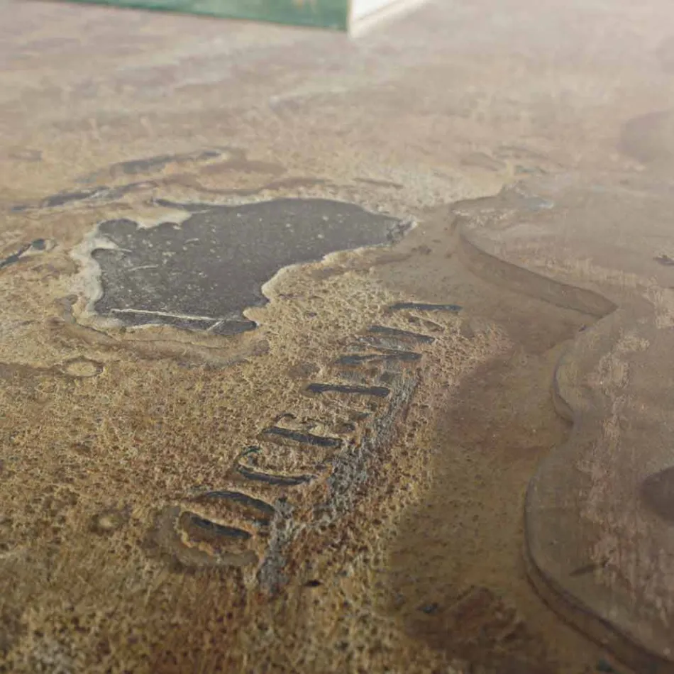 Mesa de Jantar Estilo Industrial com Tampo em Mdf e Vidro Homemotion - Brasil Viadurini