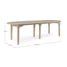 Mesa de Jantar Redonda Extensível até 272 cm em Madeira Homemotion - Guglio Viadurini