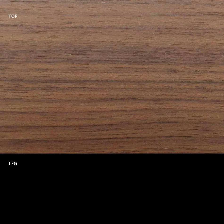 Mesa de jantar redonda com tampo folheado fino Made in Italy - Dólares Viadurini