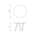 Mesa de jantar redonda Adamo com tampo de vidro, design moderno Viadurini