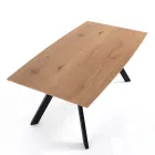 Mesa de sala com pés em aço e tampo em MDF - Terullio Viadurini