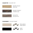 Mesa de Sala 200x100 em Chapa de Carvalho e Metal - Cruz Viadurini