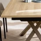 Mesa de sala extensível 260 ou 300 cm em metal e HPL - Borgo Viadurini